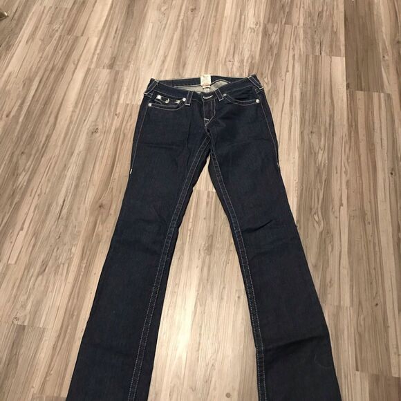 Womens Y2K Vintage True Religion Billy Jeans Sz 28 Straight leg embellished - Picture 4 of 11